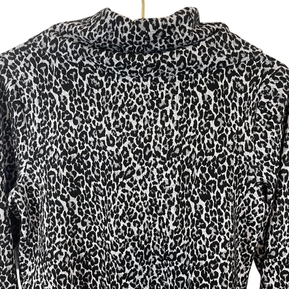 Philosophy Snow Cheetah Jacquard Cowl Neck Sweater Size Large - Picture 10 of 10